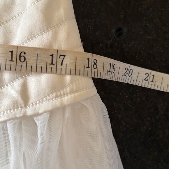 NWT Anthropologie BHLDN Strapless Satin/Tulle-Skirt Tea Length Dress Medium - Picture 14 of 16